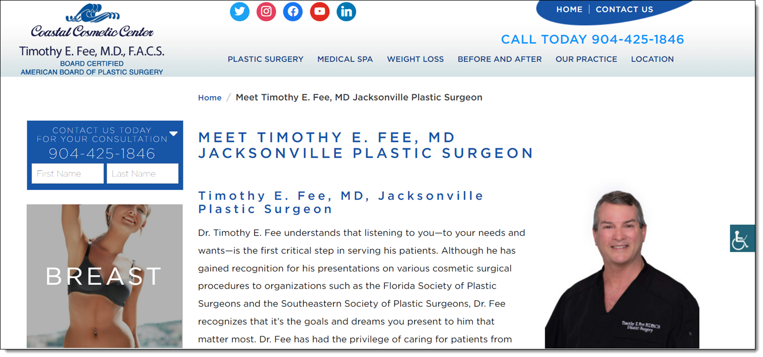 Michael Duffy Md Jacksonville Plastic Surgery By Duffy Meet Dr. Timothy Fee of Coastal Cosmetic Center in Jacksonville