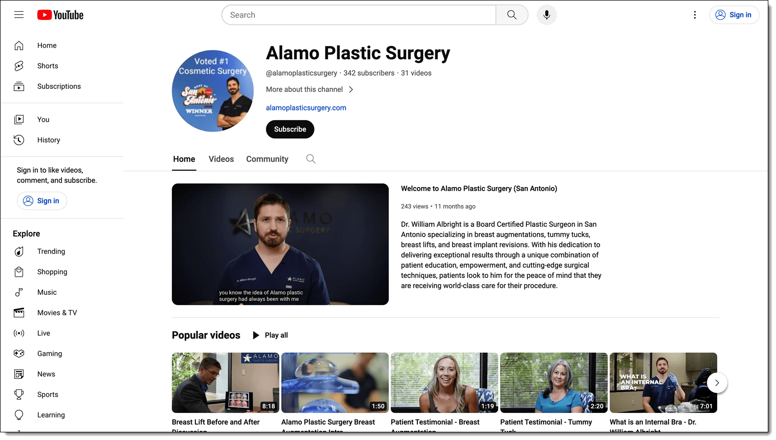 Meet Dr. William B. Albright of Alamo Plastic Surgery in San Antonio